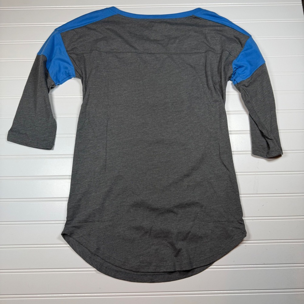 Harry Potter Ravenclaw Graphic Tee Grey Blue 3/4 Sleeve Raglan T-Shirt Small NEW - Picture 2 of 5